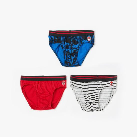 fame forever boys spiderman printed briefs-pack of 3