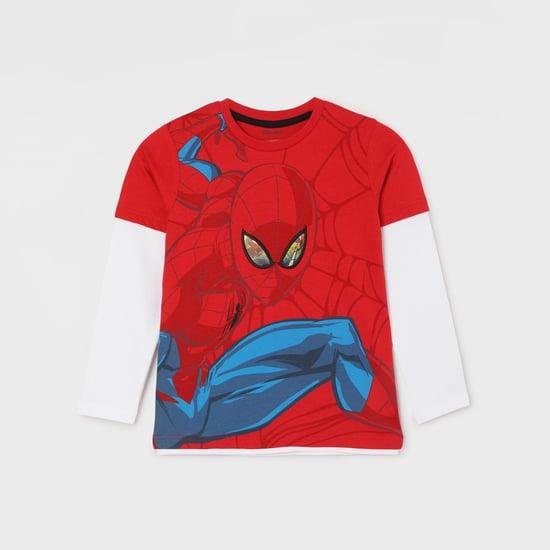 fame forever boys spiderman printed t-shirt