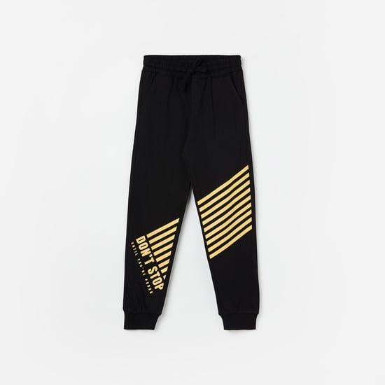 fame forever boys striped joggers