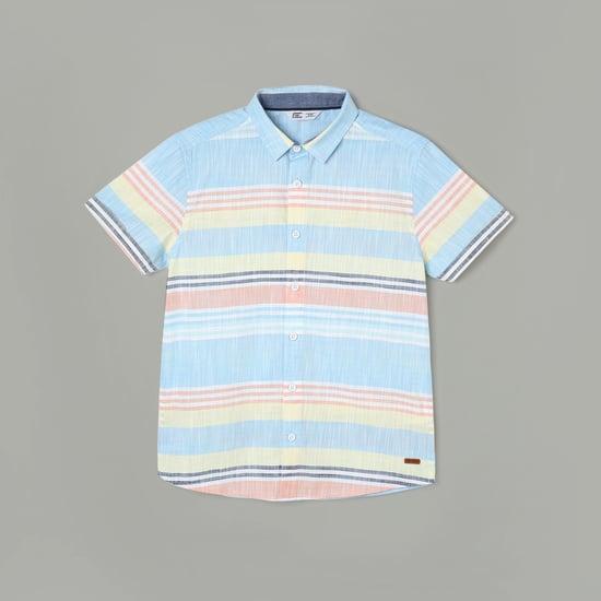 fame forever boys striped short sleeve shirt