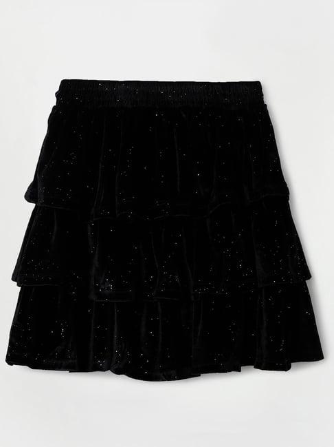 fame forever by lifestyle black embellished skirt