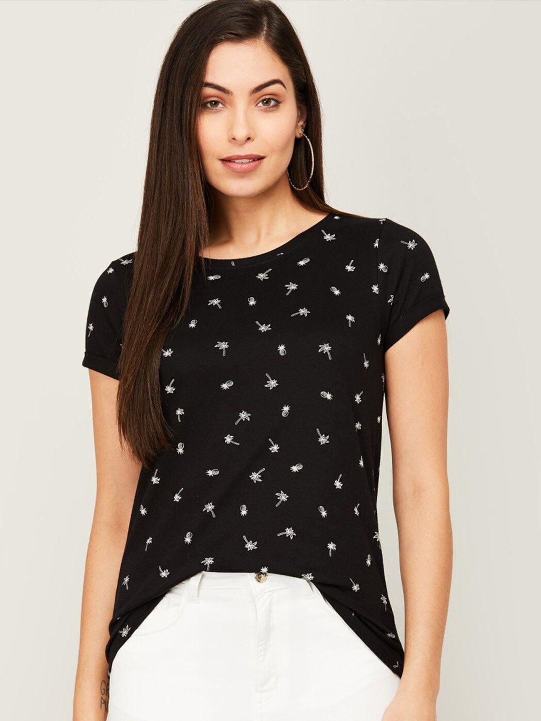 fame forever by lifestyle black print top