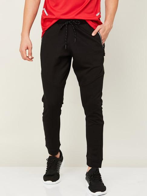 fame forever by lifestyle black regular fit sports joggers