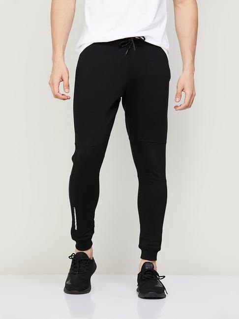 fame forever by lifestyle black regular fit sports joggers
