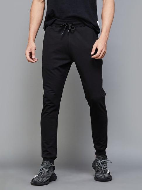 fame forever by lifestyle black slim fit sports joggers