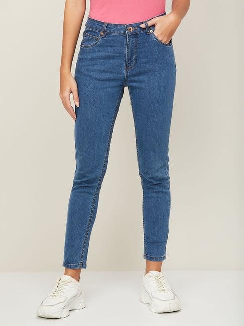 fame forever by lifestyle blue cotton low rise jeans
