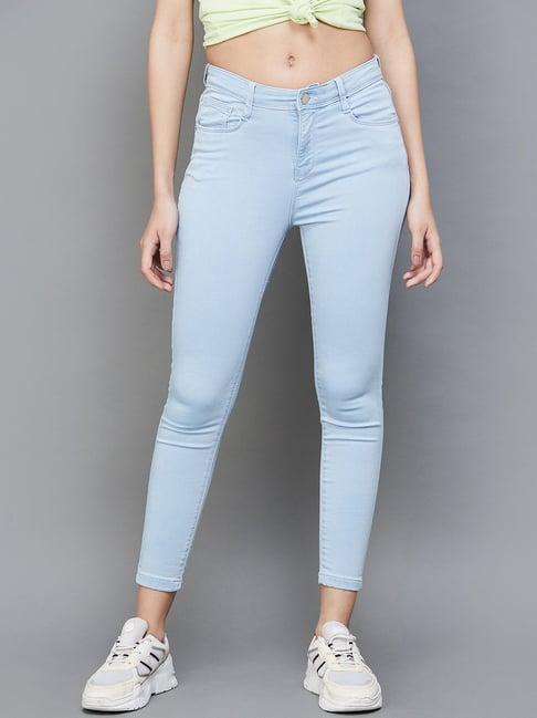 fame forever by lifestyle blue cotton mid rise jeans