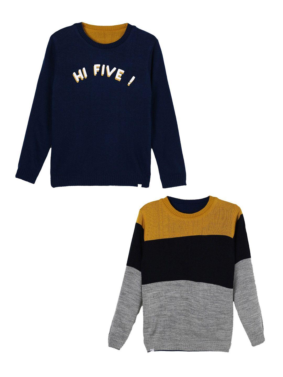 fame forever by lifestyle boys  colourblocked acrylic pullover