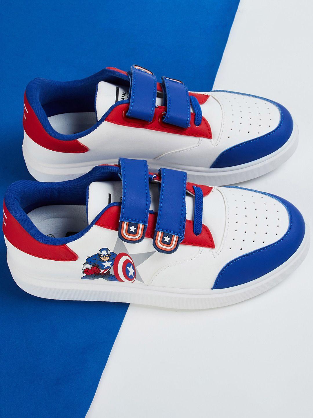 fame forever by lifestyle boys colourblocked captain america printed sneakers