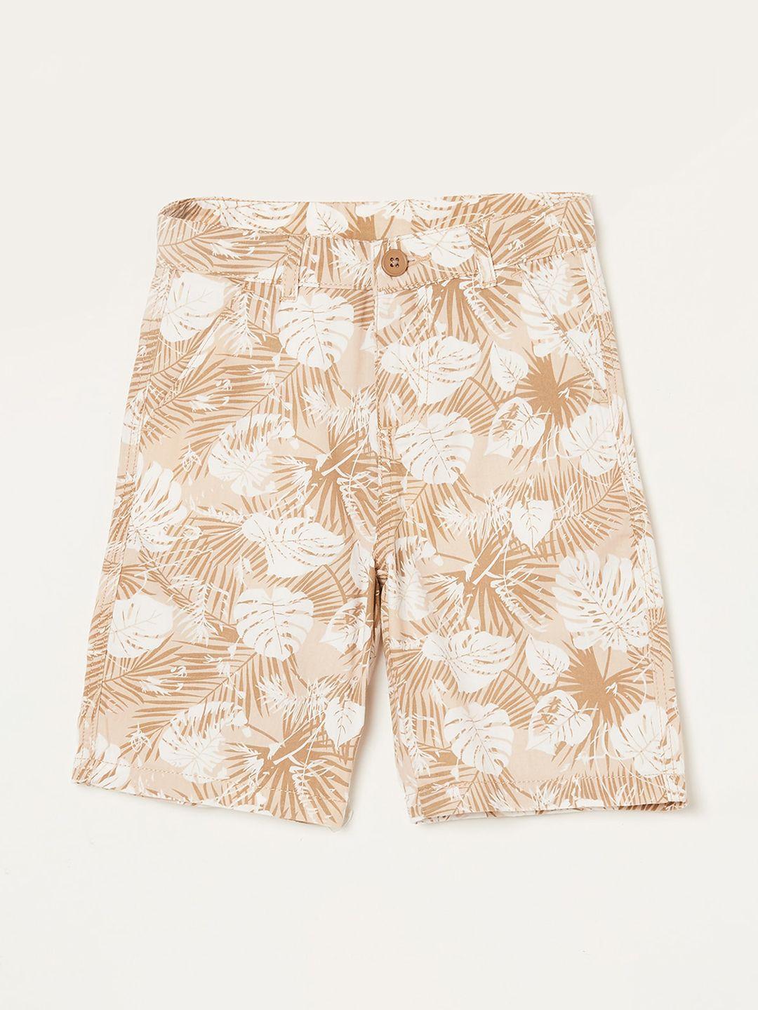fame forever by lifestyle boys floral printed cotton shorts