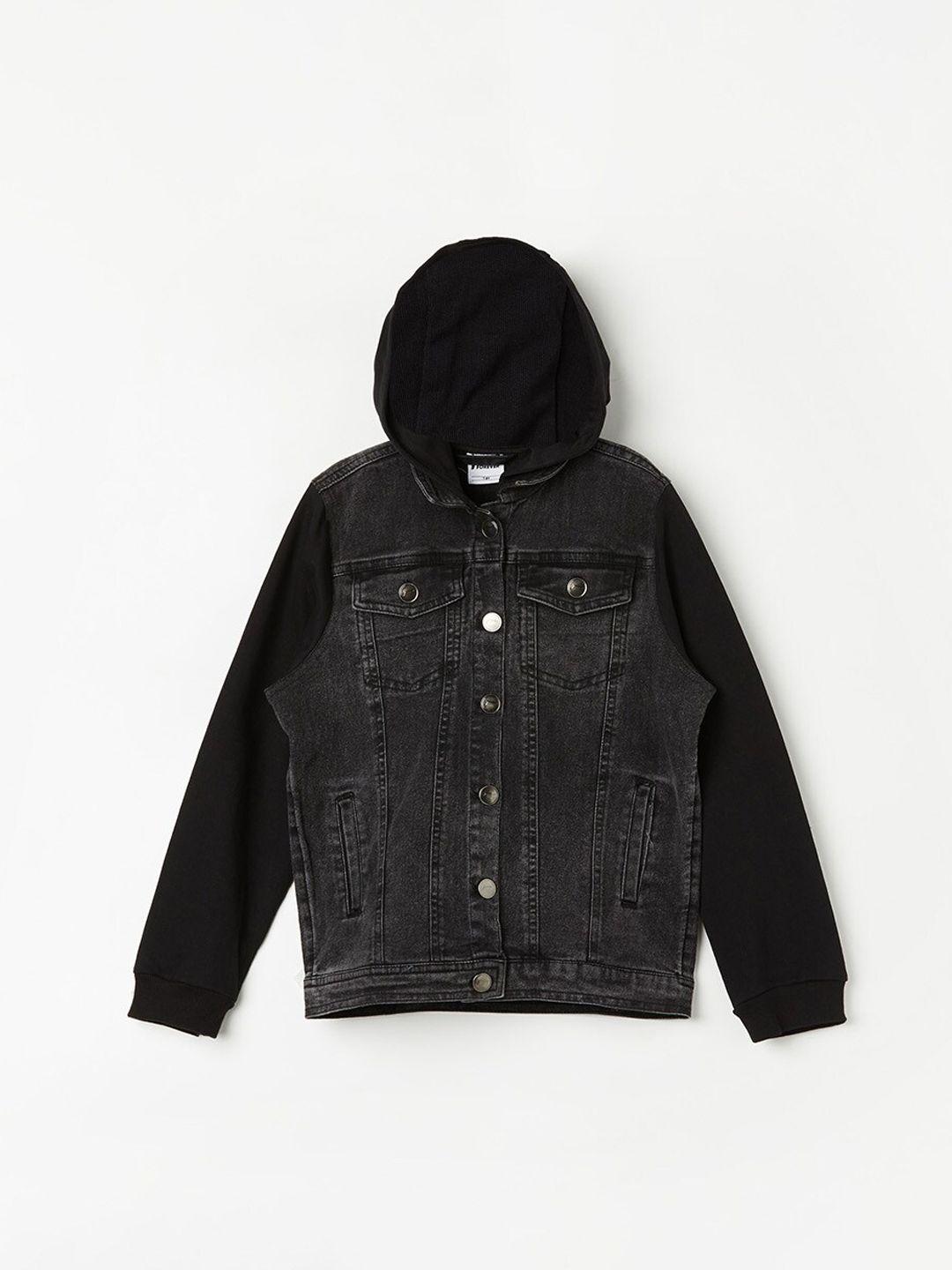 fame forever by lifestyle boys hooded denim jacket
