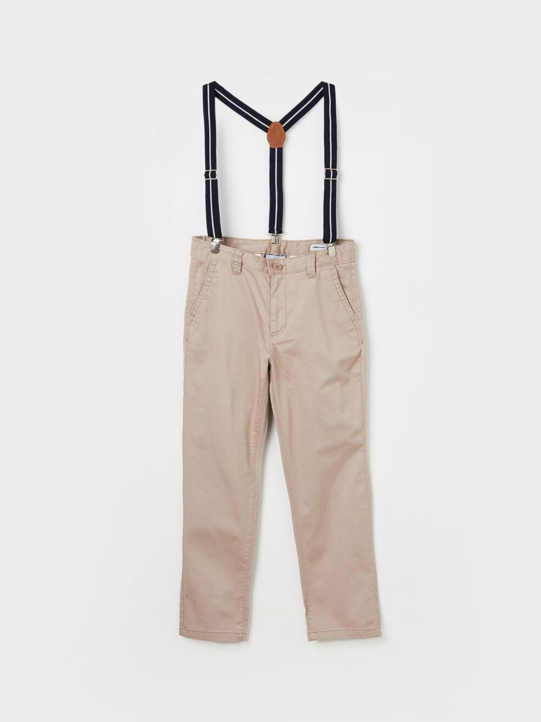 fame forever by lifestyle boys mid-rise regular trousers with suspenders