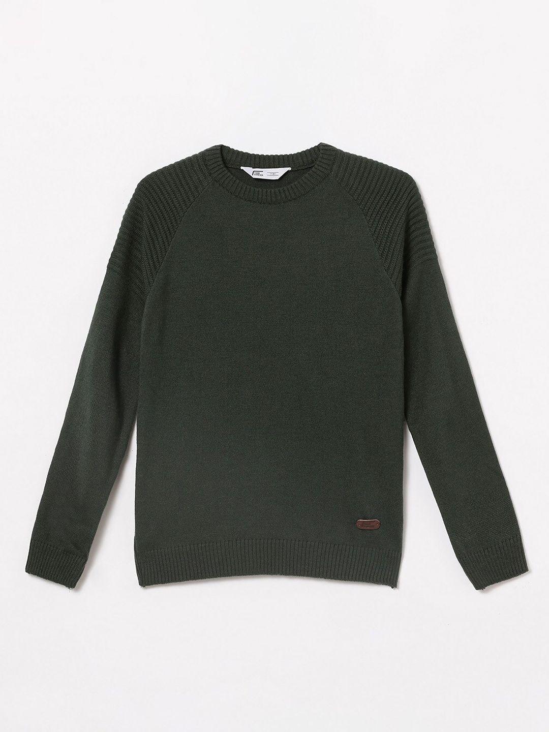 fame forever by lifestyle boys olive green acrylic sweater
