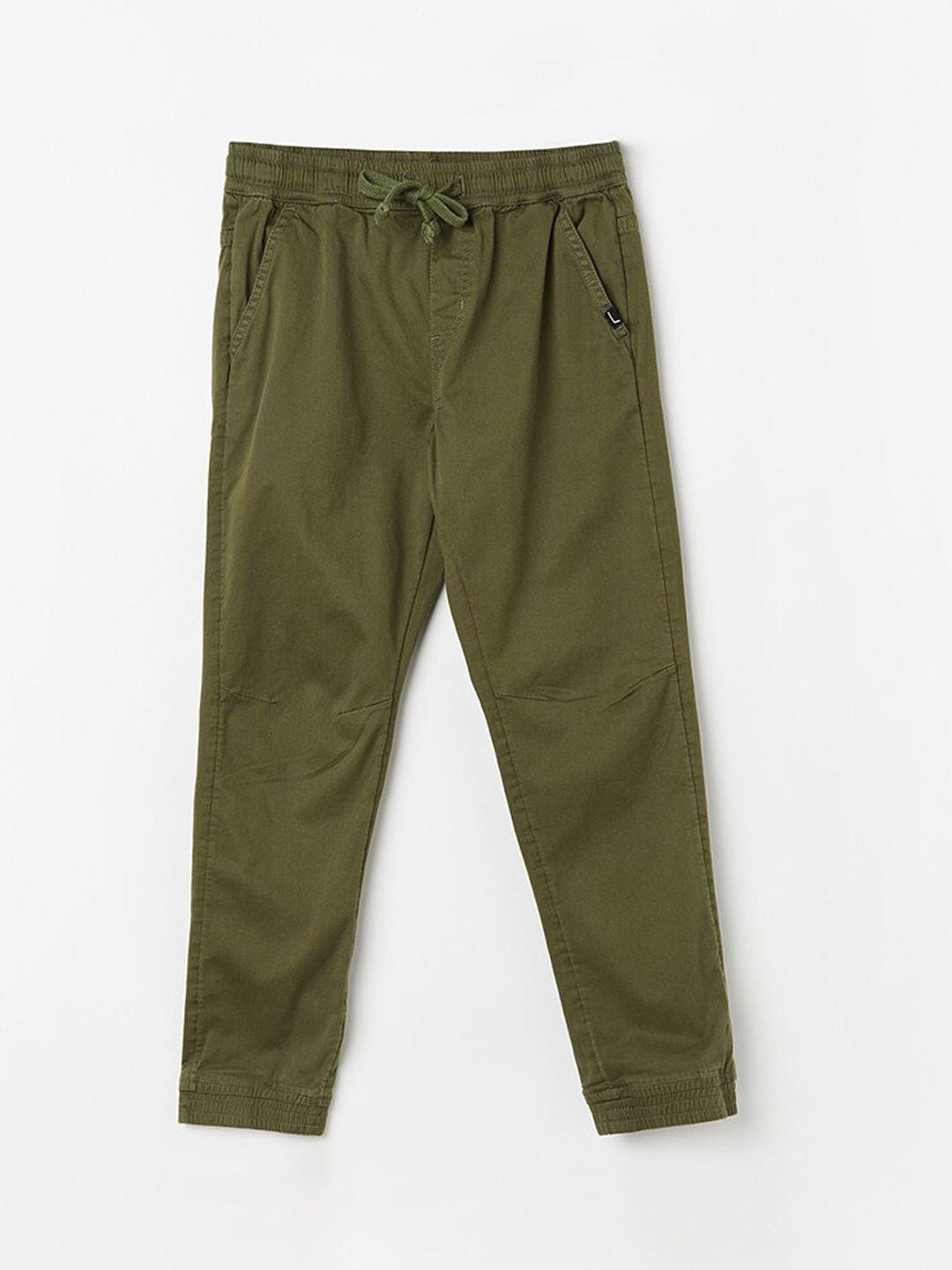 fame forever by lifestyle boys olive green trousers