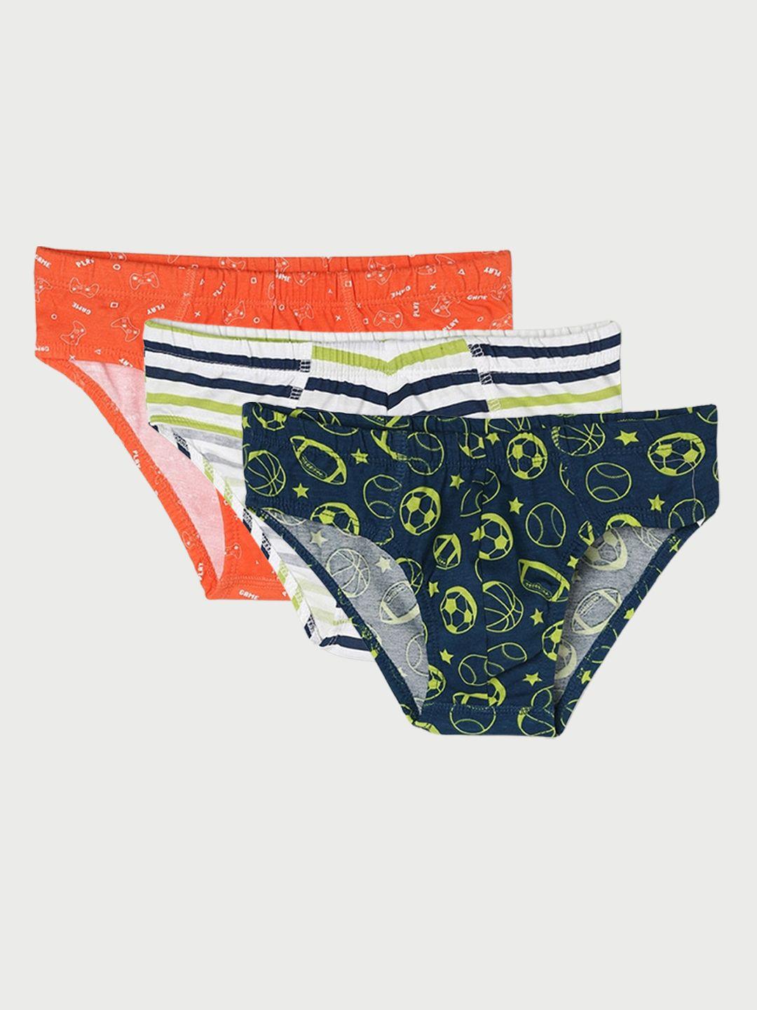 fame forever by lifestyle boys pack of 3 printed pure cotton basic briefs