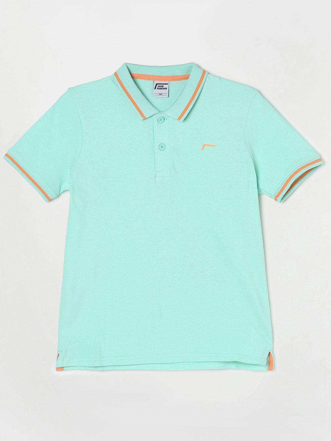 fame forever by lifestyle boys polo collar cotton t-shirt