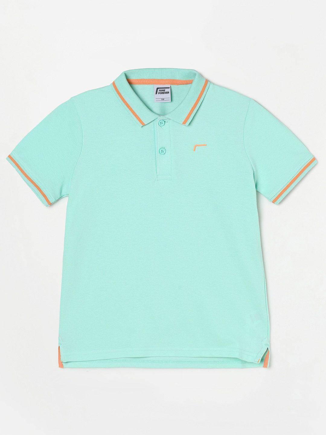 fame forever by lifestyle boys polo collar cotton t-shirt
