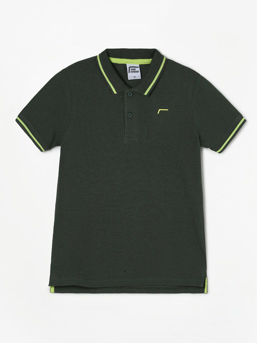 fame forever by lifestyle boys polo collar cotton t-shirt