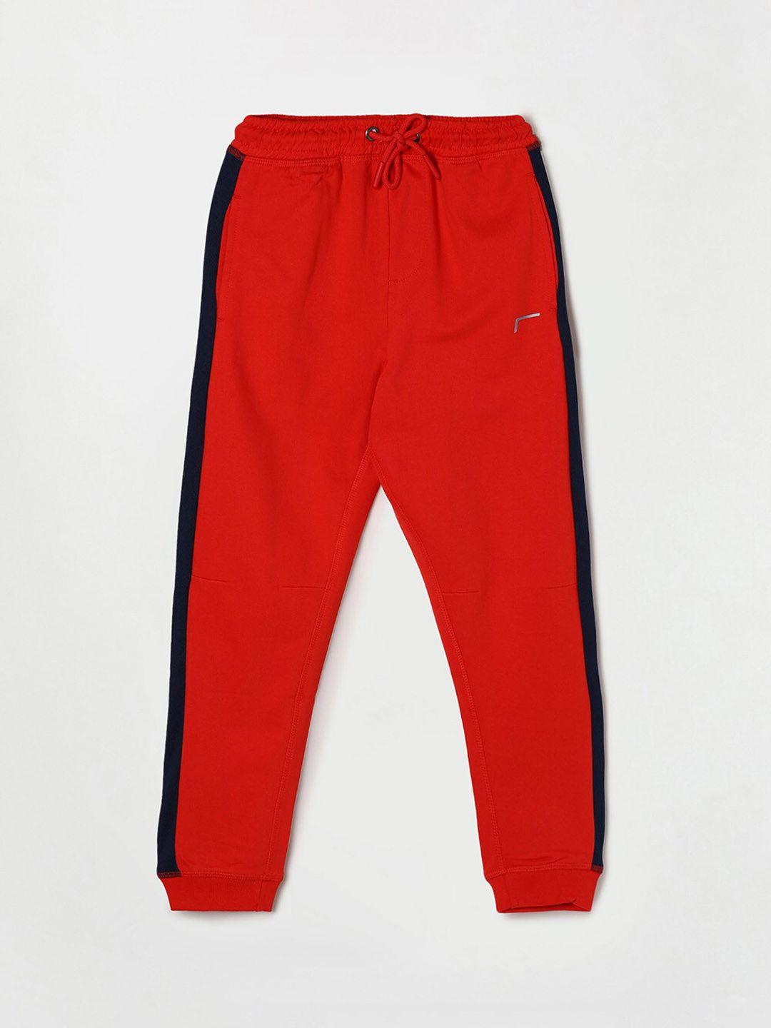 fame forever by lifestyle boys red solid cotton jogger