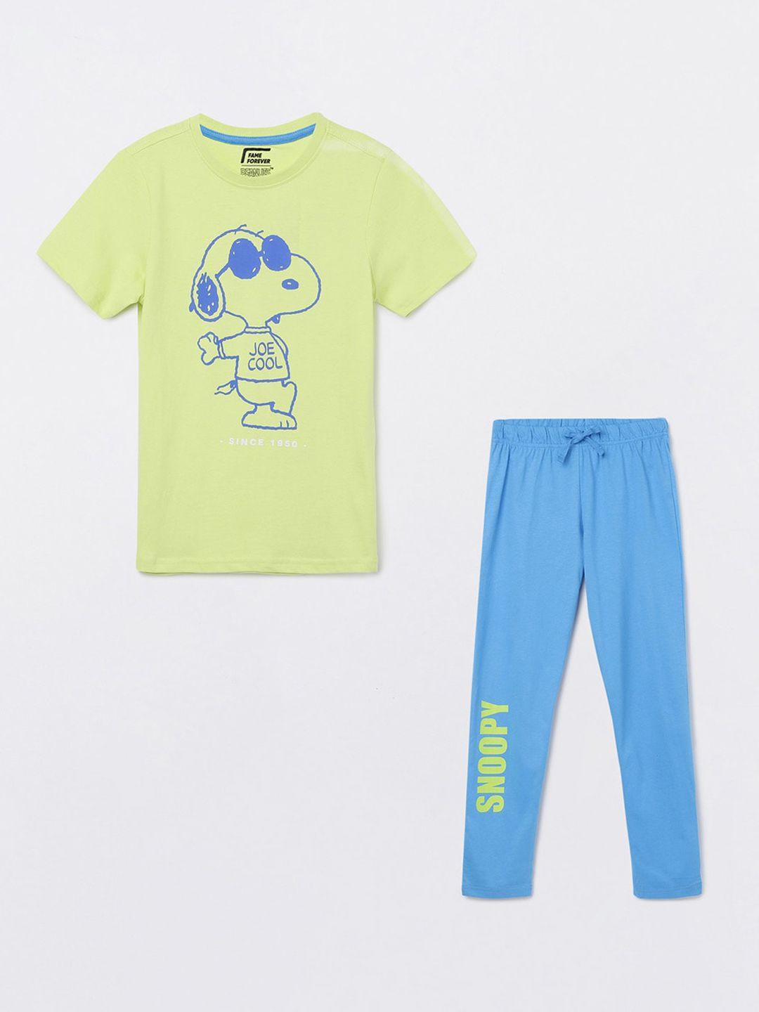 fame forever by lifestyle boys snoopy printed clothing set