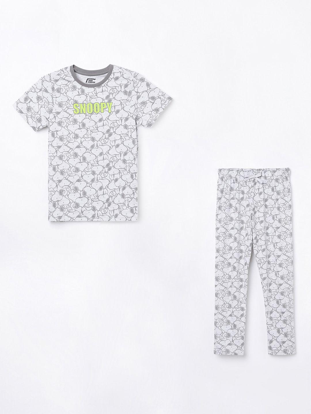 fame forever by lifestyle boys snoopy printed clothing set
