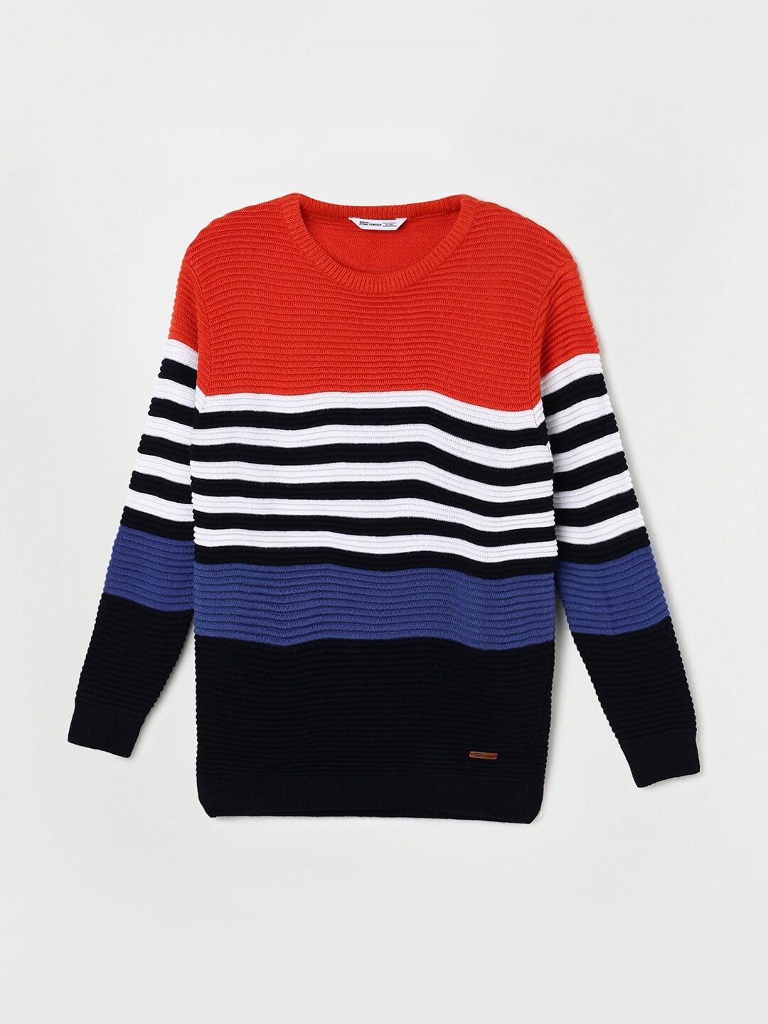fame forever by lifestyle boys striped acrylic pullover