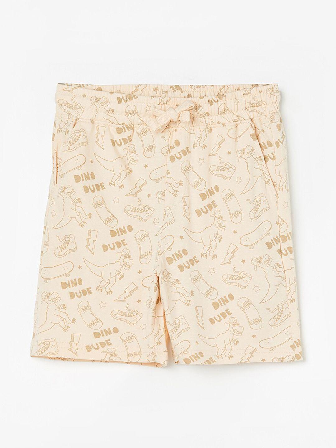 fame forever by lifestyle boys typography printed cotton shorts