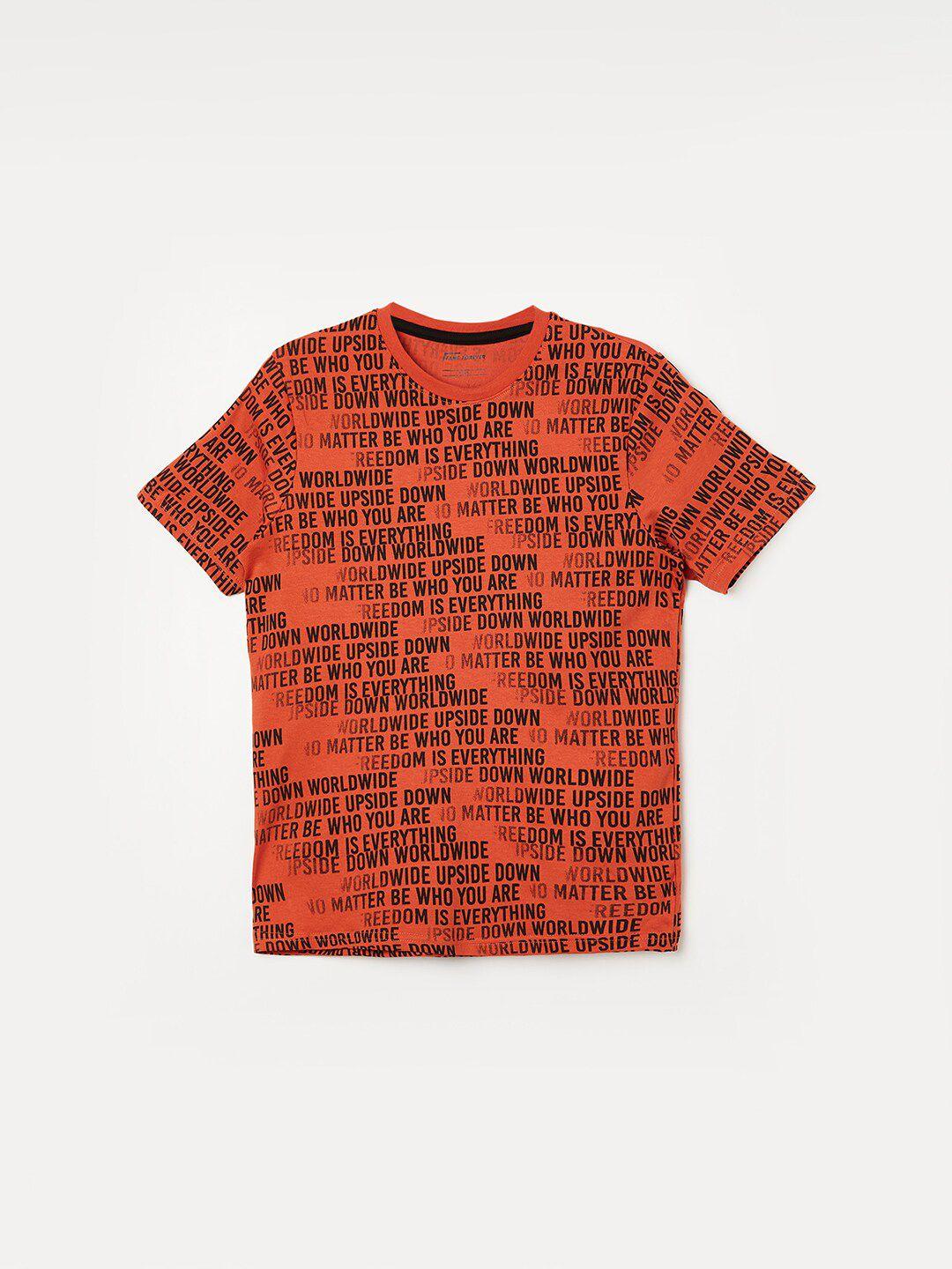 fame forever by lifestyle boys typography printed pure cotton t-shirt