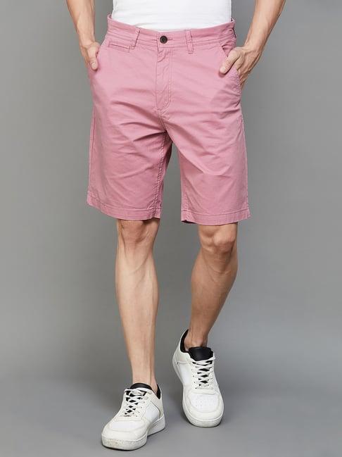 fame forever by lifestyle dusty pink regular fit shorts