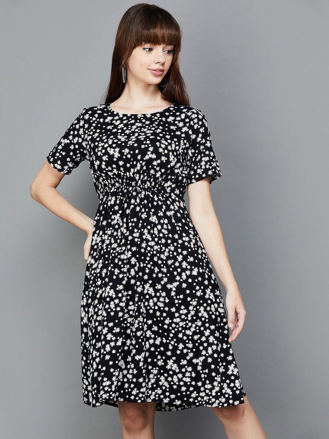 fame forever by lifestyle floral print a-line dress