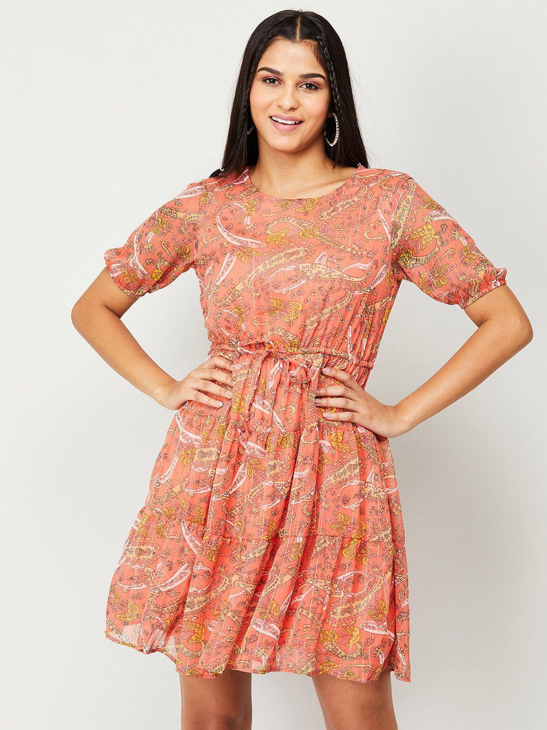 fame forever by lifestyle floral print fit & flare dress