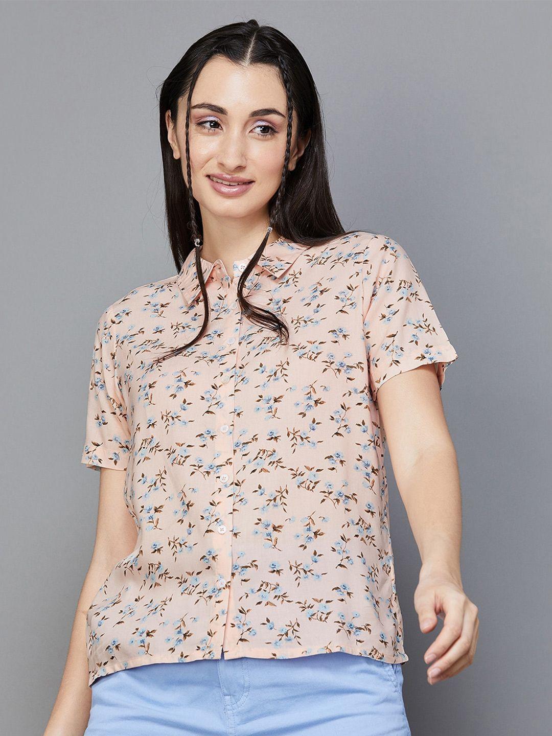 fame forever by lifestyle floral print shirt style top