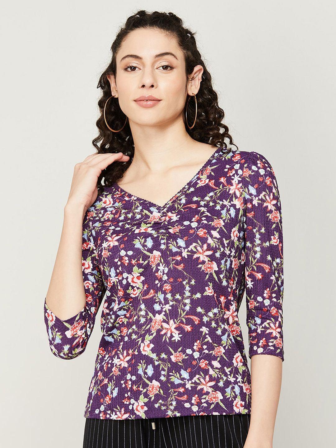 fame forever by lifestyle floral printed top