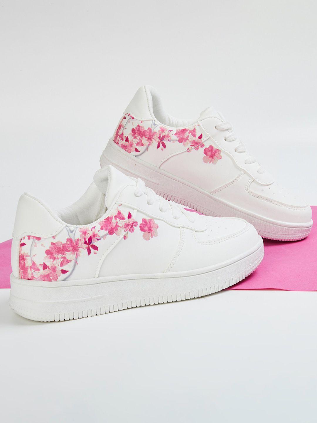 fame forever by lifestyle girls floral printed basics sneakers