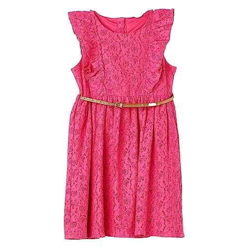 fame forever by lifestyle girls fuschia cotton regular fit solid dress_4-5y