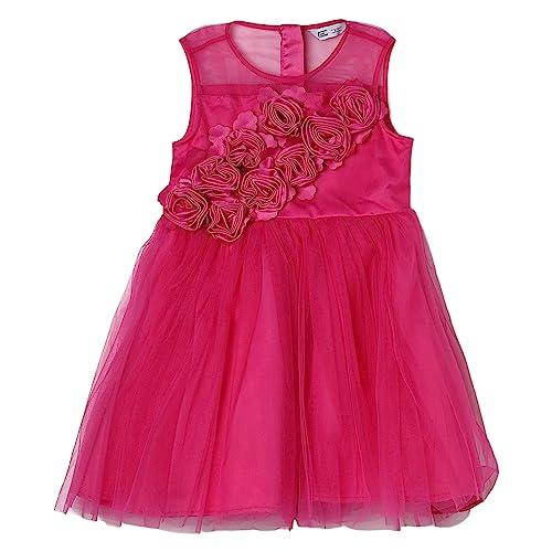 fame forever by lifestyle girls fuschia polyester regular fit solid dress_3-4y
