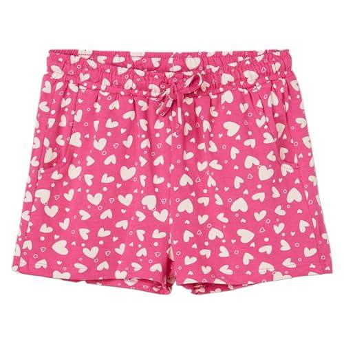 fame forever by lifestyle girls pink cotton regular fit printed shorts_fuschia_6-7y