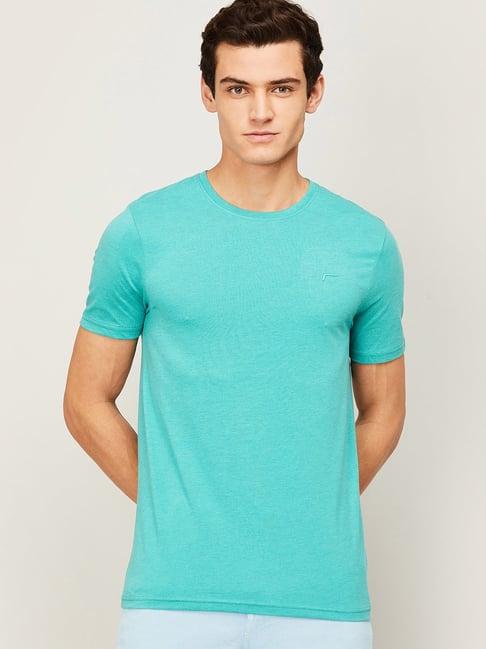 fame forever by lifestyle green cotton regular fit t-shirt