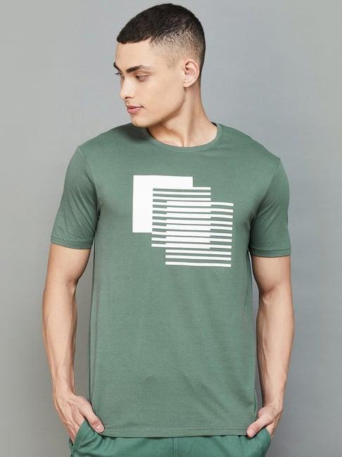 fame forever by lifestyle green regular fit graphic print t-shirt