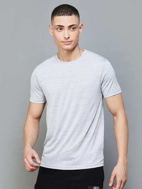 fame forever by lifestyle grey regular fit t-shirt