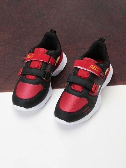 fame forever by lifestyle kids black & red velcro shoes
