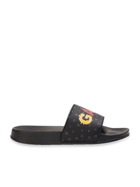 fame forever by lifestyle kids black casual slides
