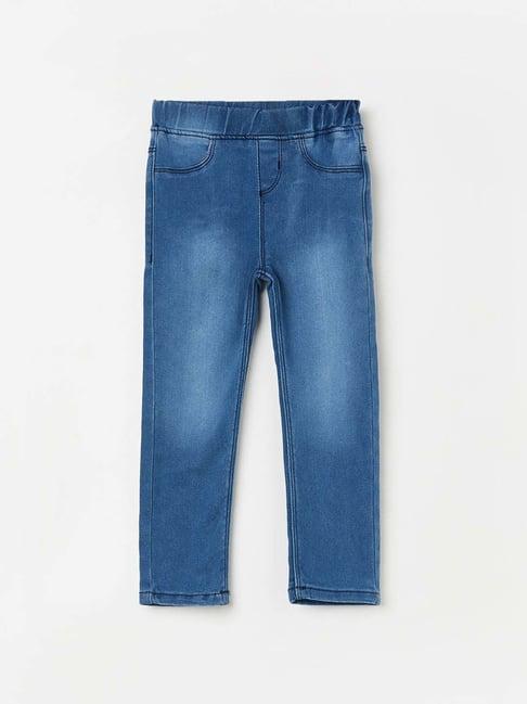 fame forever by lifestyle kids blue cotton regular fit jeans