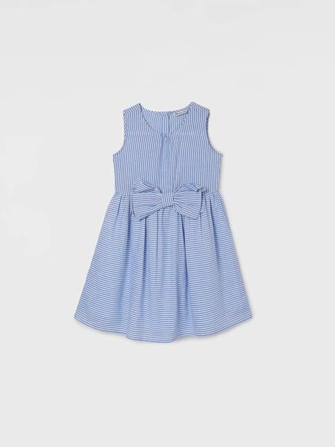 fame forever by lifestyle kids blue cotton striped dress