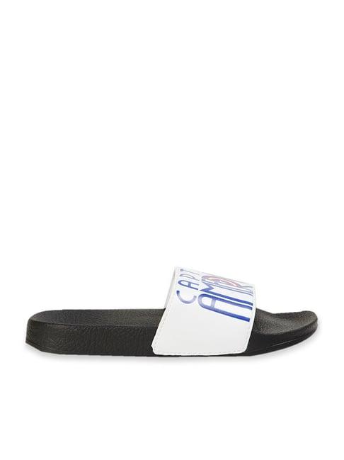 fame forever by lifestyle kids captain america white & black casual slides