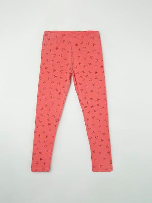 fame forever by lifestyle kids coral printed leggings