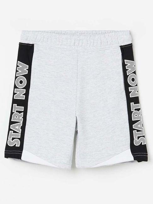 fame forever by lifestyle kids grey printed shorts