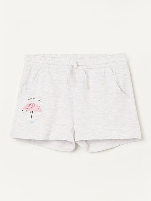 fame forever by lifestyle kids grey textured shorts