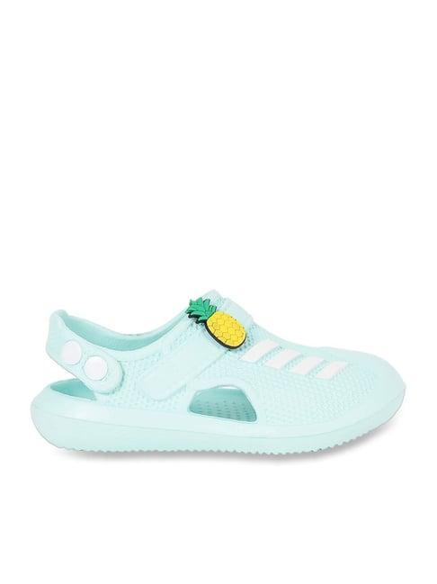 fame forever by lifestyle kids jibbitz mint green back strap clogs