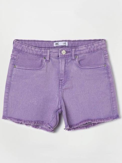 fame forever by lifestyle kids lavender solid shorts